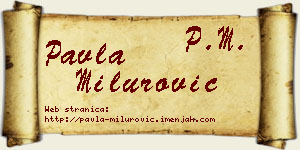 Pavla Milurović vizit kartica